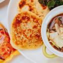 Soya Chunks Soup served with Homemade Sesame Seed Gurasa